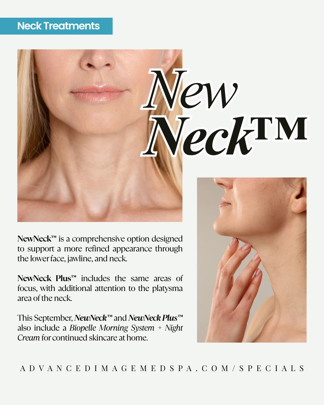 Instagram post by Dr. Jennessa Iannitelli, DO: NewNeck™ is a comprehensive option designed to support a more refined appearance through the lower face, jawline, and neck.⠀ ⠀ NewNeck Plus™…