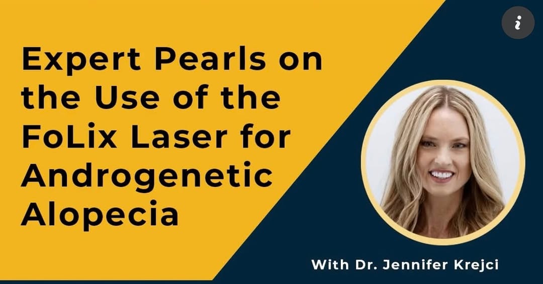 Instagram post by Dr. Jennifer Krejci: Our very own Dr. Krejci from Limmer Hair Transplant Center was featured in this expert discussion on the FoLix laser from Lumenis and its us…