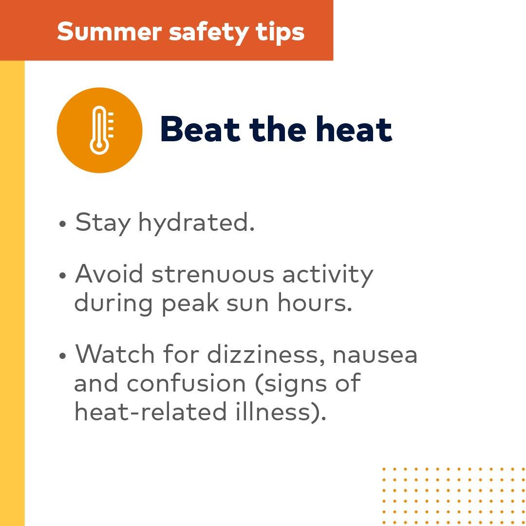 Instagram post by Dr. Jennifer M. Browning: Summer is made for sunshine and time outside — and we’re sharing a few simple precautions to help you stay safe and enjoy every moment. As w…