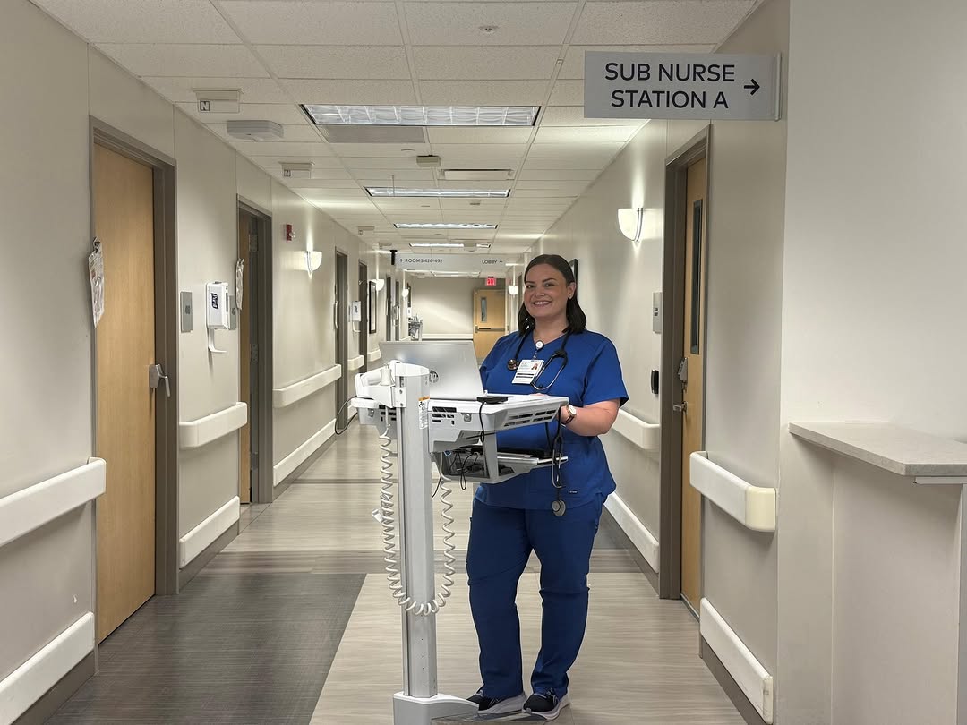 Instagram post by Dr. Jennifer M. Browning: For 50 years, HCA Houston Healthcare Tomball has cared for generations of families in northwest Houston. For nurse Olivia Alvis, that legacy…