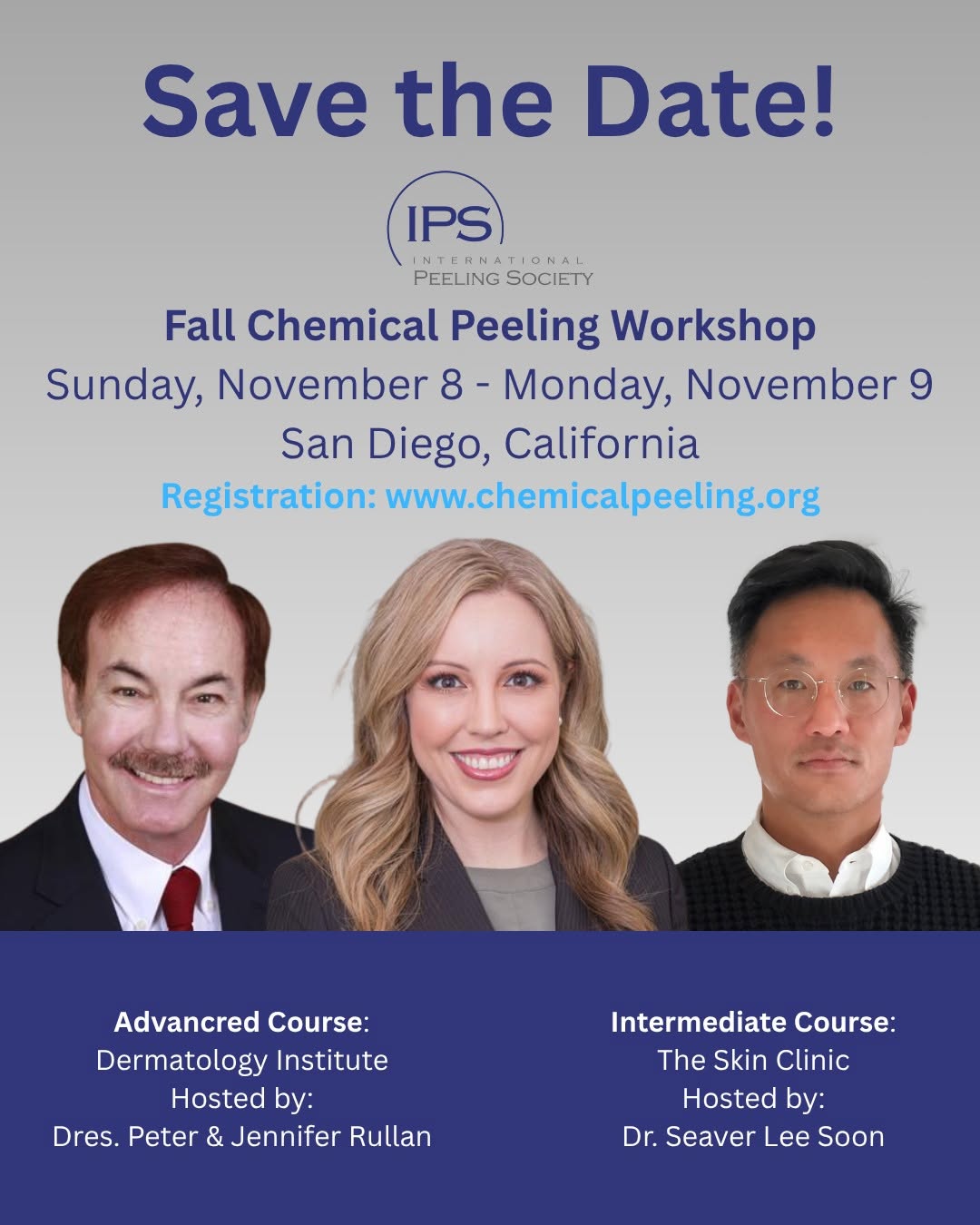 Instagram post by Dr. Jennifer Rullan: 🔥 Learn from the best! Three peeling experts will share their insights into the art of chemical peels. 👉🏻 Mark the date on your calendar.…