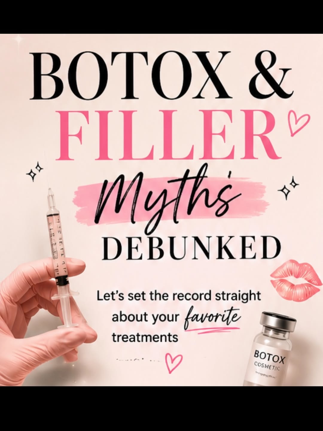 Instagram post by Dr. Jennifer Thomas-Goering, DO, MBA: Medspa Myths: Debunked 😎 If you’re just looking into Botox and Fillers for your first time, but you’re still unsure about these myths- I’m …