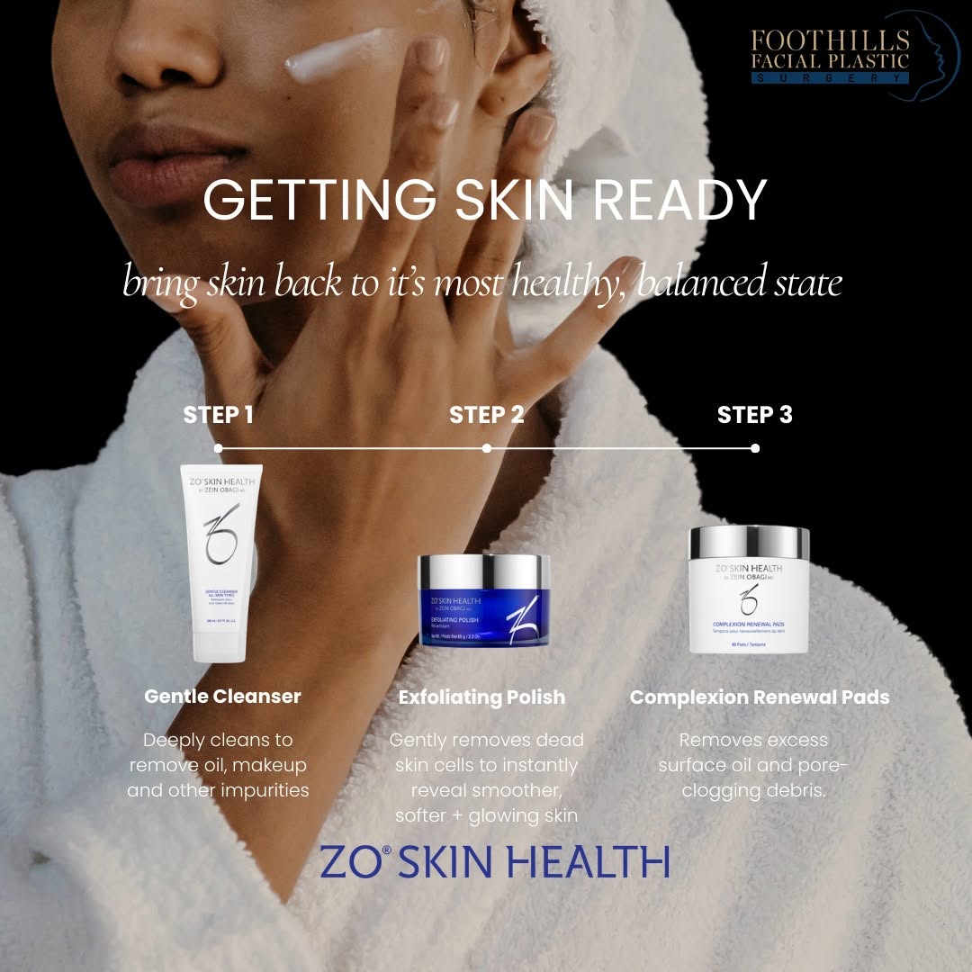 Instagram post by Dr. Jerold Olson: GSR (Get Skin Ready) from ZO Skin Health is the foundation of healthy skin. ✨ Cleansing, exfoliating, and toning removes buildup, allowing y…