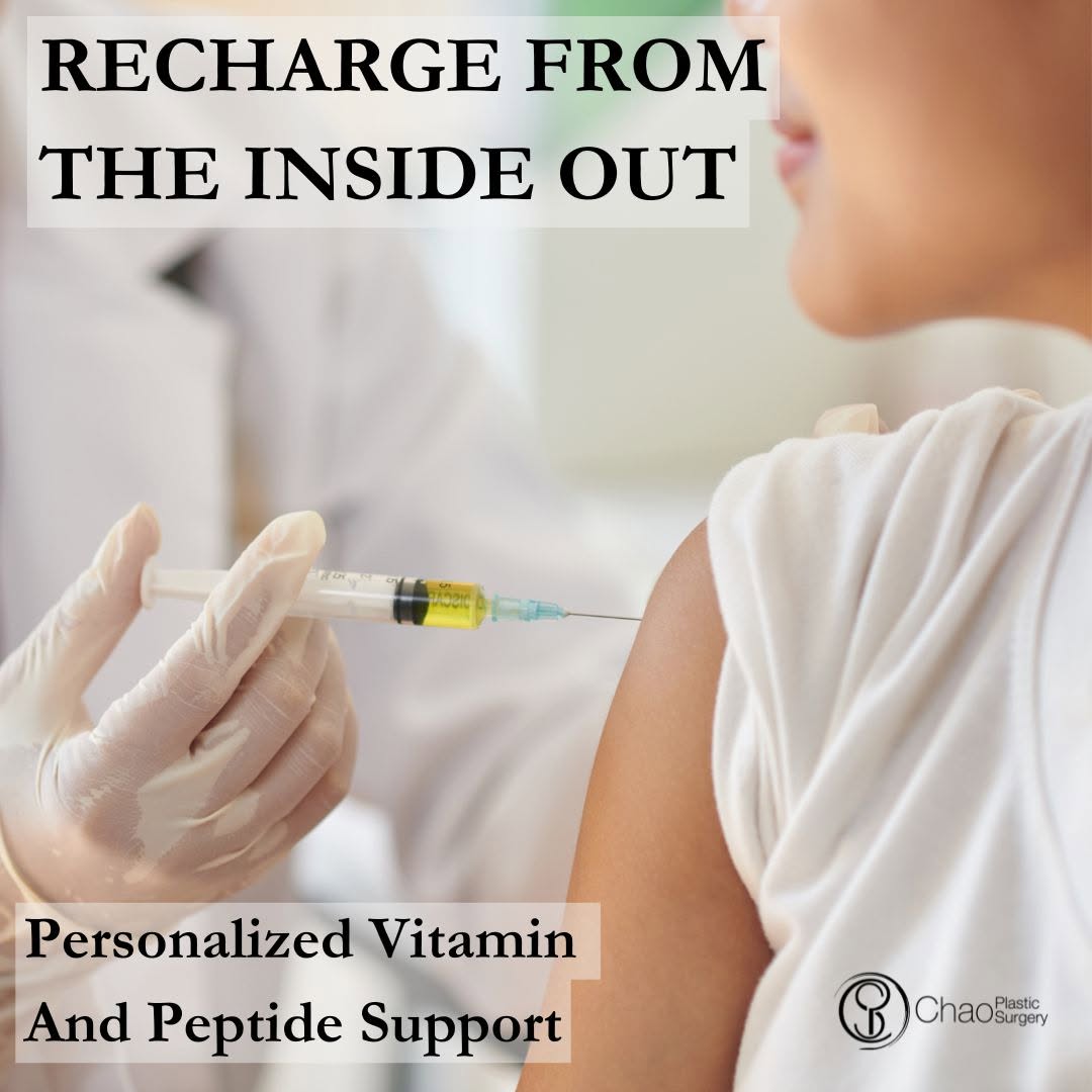 Instagram post by Dr. Jerome D. Chao: Feeling rundown, fatigued, or like you need an extra boost? Vitamin and peptide injections and infusions can deliver targeted nutrients dire…