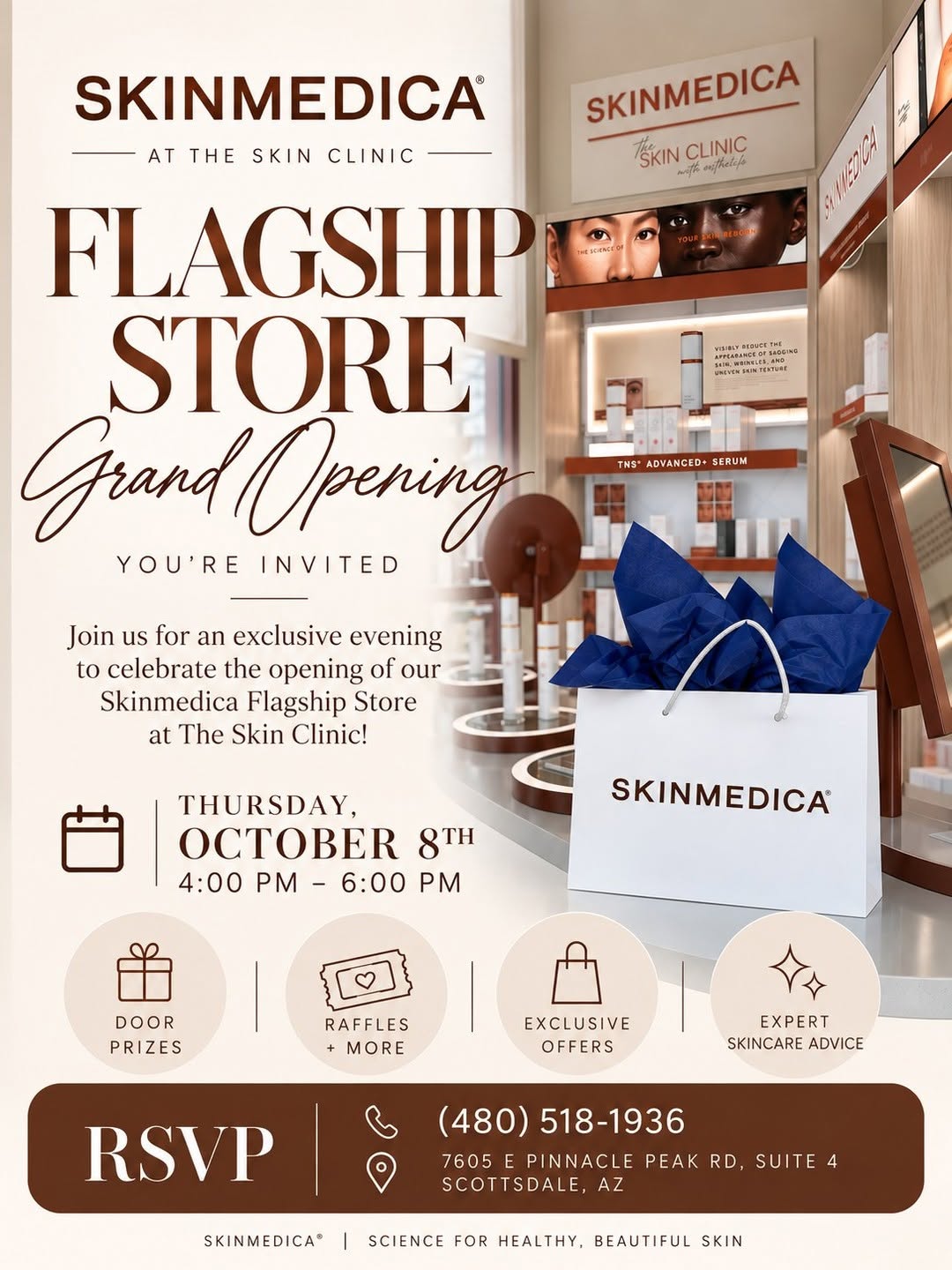 Instagram post by Dr. Jessica K. Anderson, N: ✨ Arizona, this is a FIRST. ✨⠀ ⠀ We’re so excited to celebrate the Grand Opening of Arizona’s FIRST SkinMedica® Flagship Store — and only th…