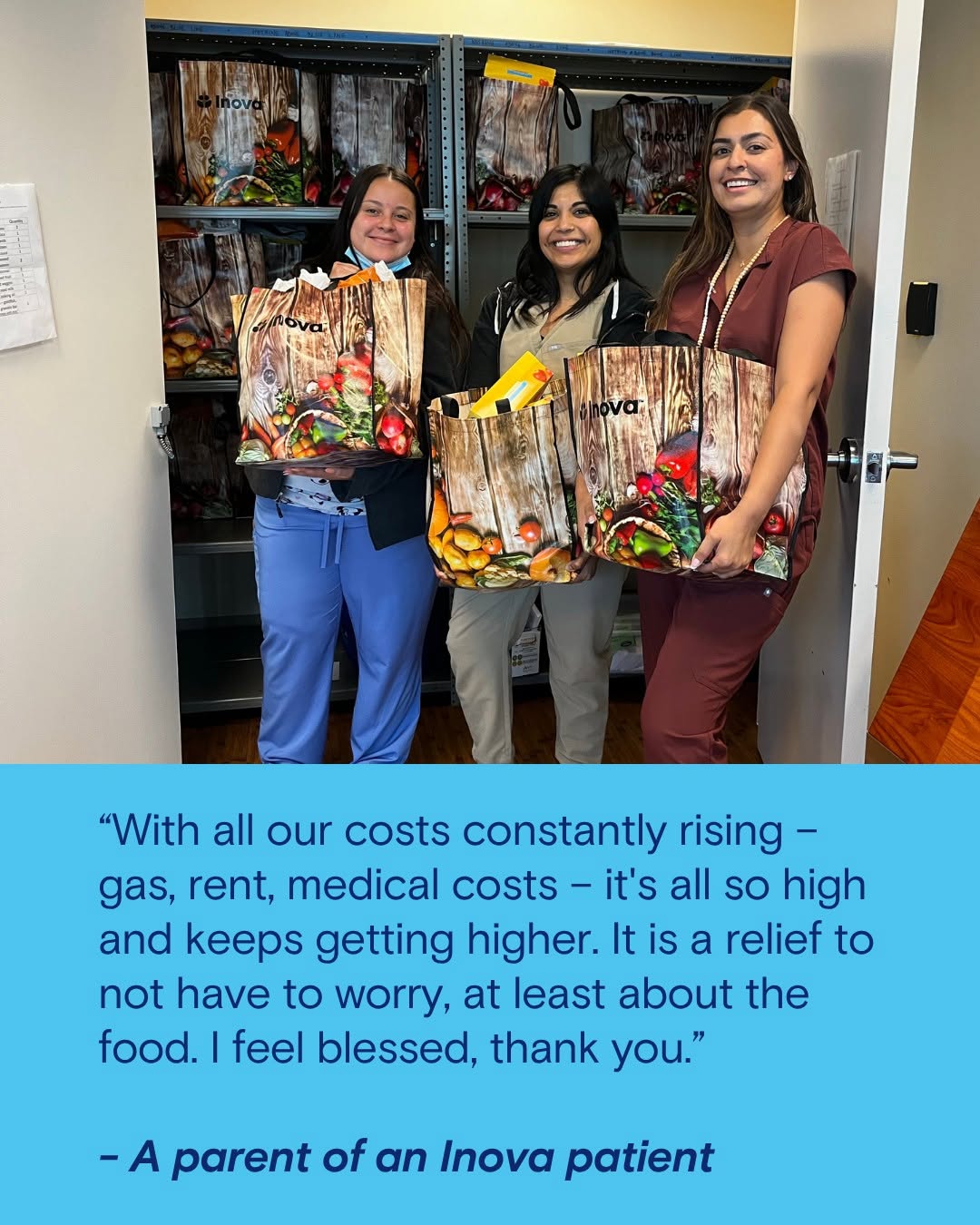Instagram post by Dr. Jessica Wright: Thanks in part to our partnership with @capitalareafoodbank and through philanthropic support, more than 1,500 patients and their family mem…