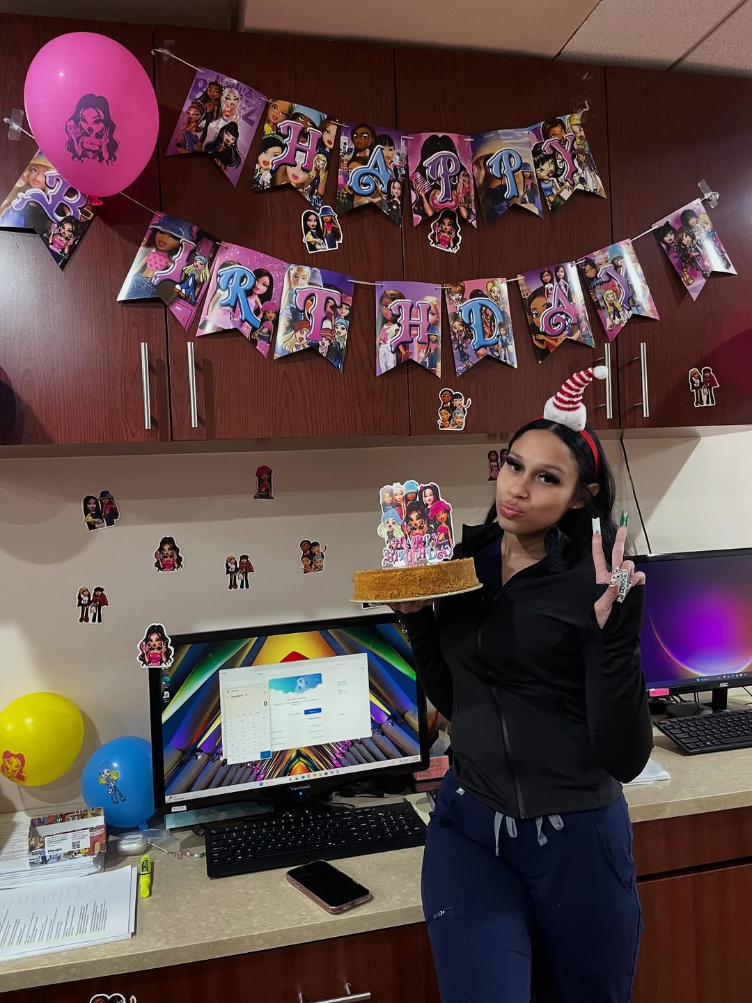 Instagram post by Dr. Jill Varriale, D: Happy 25th birthday to our beautiful records technician! Many blessings 🎂🎈 #astoriafamilyorthodontics #astoriaortho #astoriaorthodontist #…