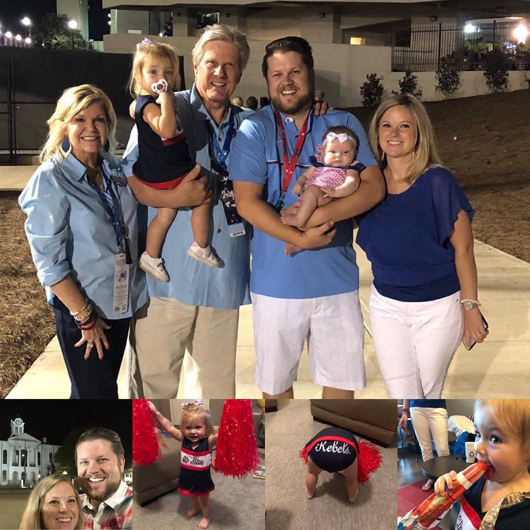 Instagram post by Dr. JK Dillehay: While the Rebs were a disappointment— we still had a great time in Oxford!! Viv loved it so much she told us the next day- “I want to go foo…
