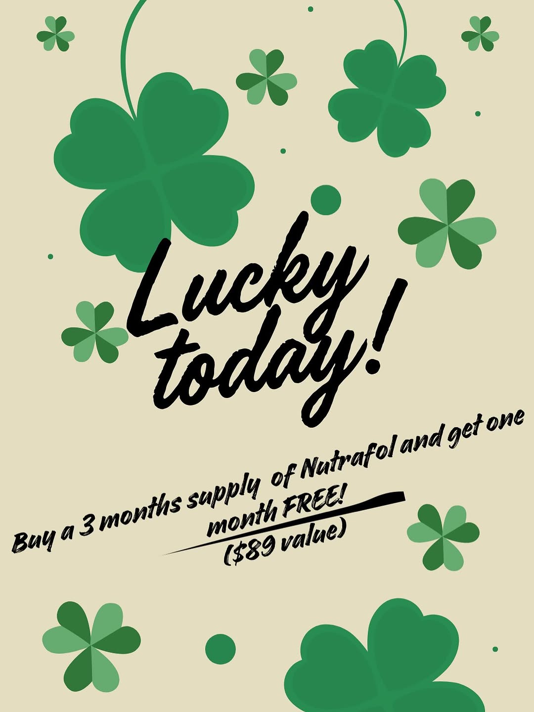 Instagram post by Dr. Joanne Simpson: Buy a 3-month supply of Nutrafol and get one month free while supplies last! Give us a call at 703-212-7546 to purchase!