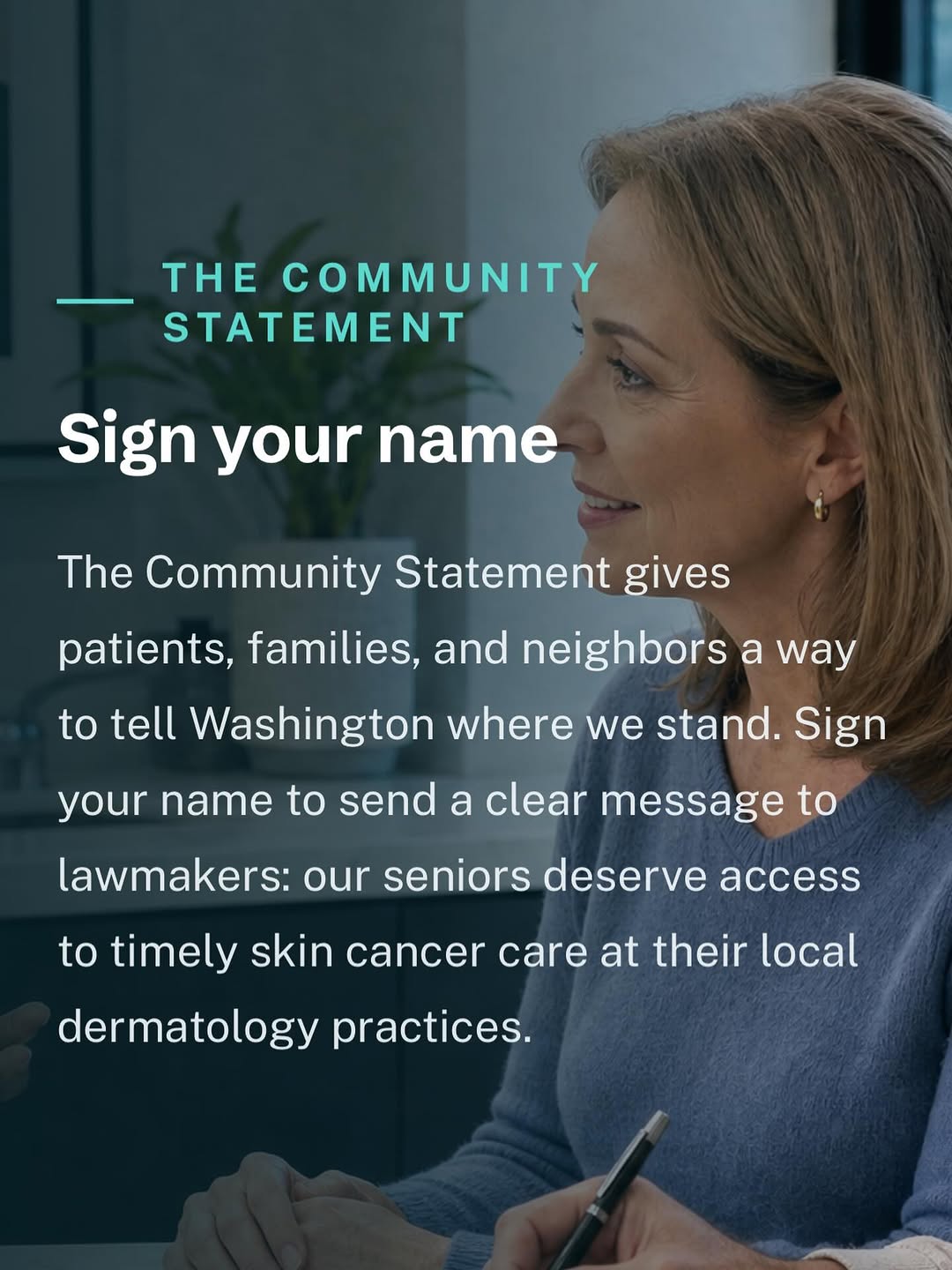 Instagram post by Dr. Joanne Simpson: Please follow this link to sign the community statement to make sure Medicare continues to take care of you! https://www.saveskincancercare.…