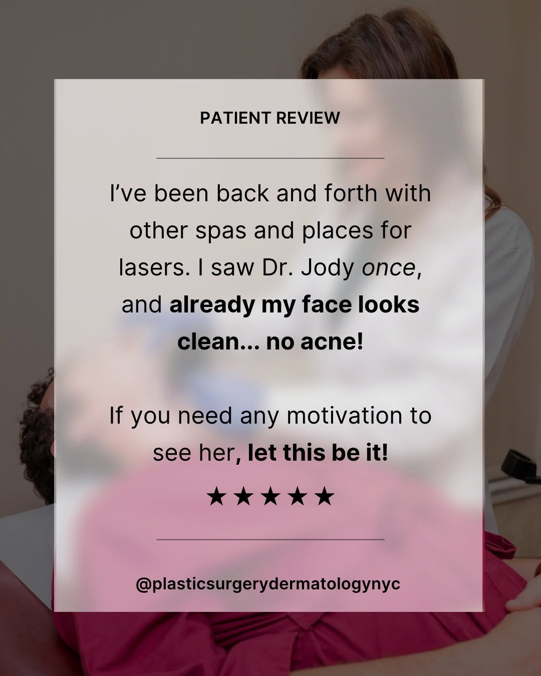 Instagram post by Dr. Jody A. Levine: We love hearing from our patients!