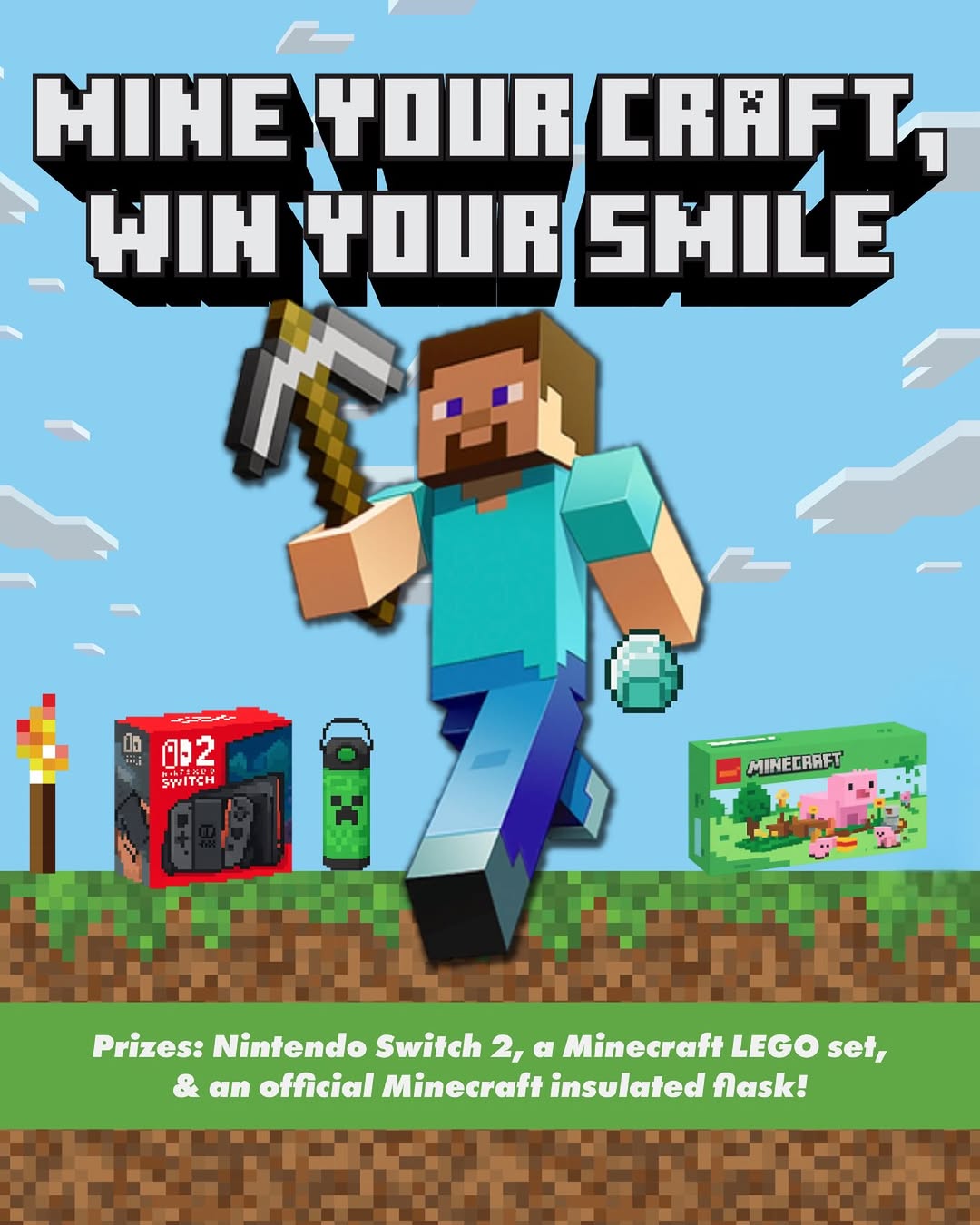 Instagram post by Dr. Joel F. Brodsky, DDS: Calling all Minecraft fans! ⛏️ It’s time to get creative! From September 1 through October 31, we’re inviting patients to enter our Minecraf…