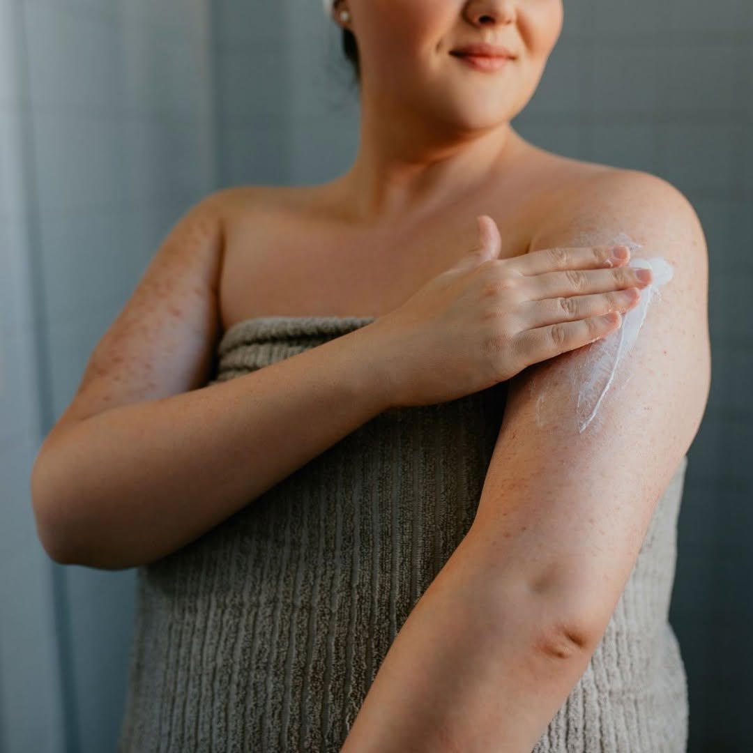 Instagram post by Dr. John B. Holds: If your skin is ashy, make one easy change: Don't dry it completely before moisturizing. Creams seal in hydration and work best with a littl…