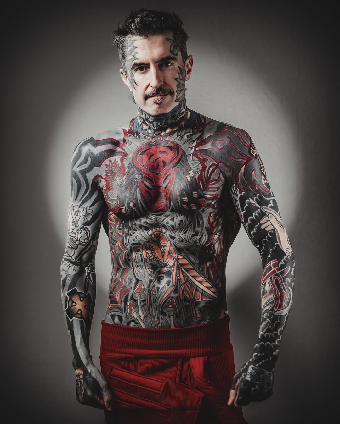 Instagram post by Dr. John Brosious: 2026: An Ink Odyssey . . . . . #tattedup #inkedup #tattoostyle #inkedmodel #portraitphotography 📷Fuji X-H2