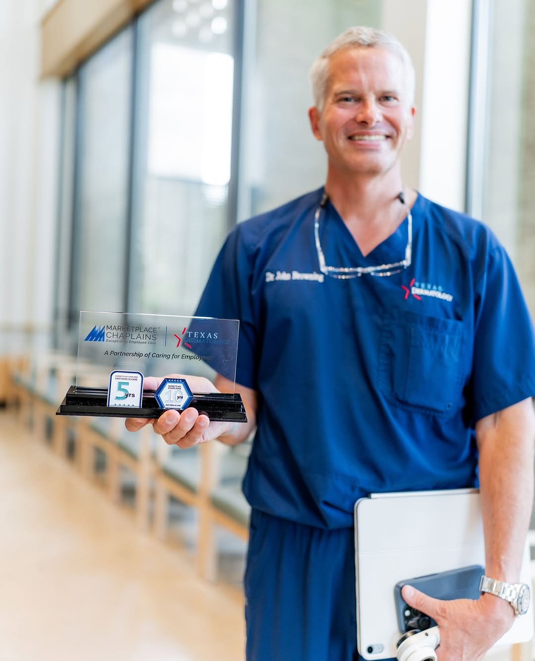 Instagram post by Dr. John C. Browning: Some milestones are about more than the number, they’re about the relationships built along the way. 💙⁠ ⁠ We were honored to celebrate 10 y…