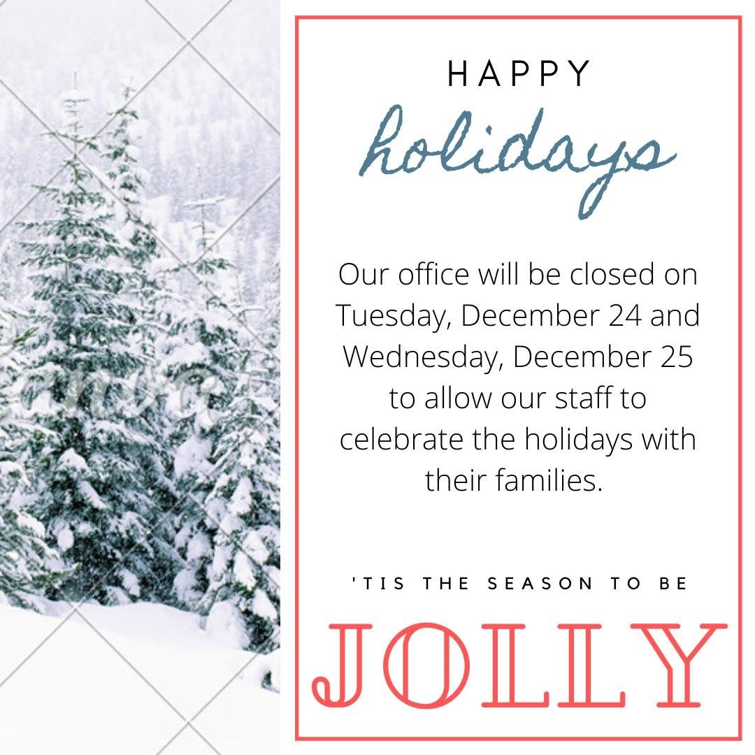 Instagram post by Dr. John Dean: Wishing you a very #happyholidays ! Our office will be closed on Tuesday, December 24 and Wednesday, December 25 to allow our staff to celeb…