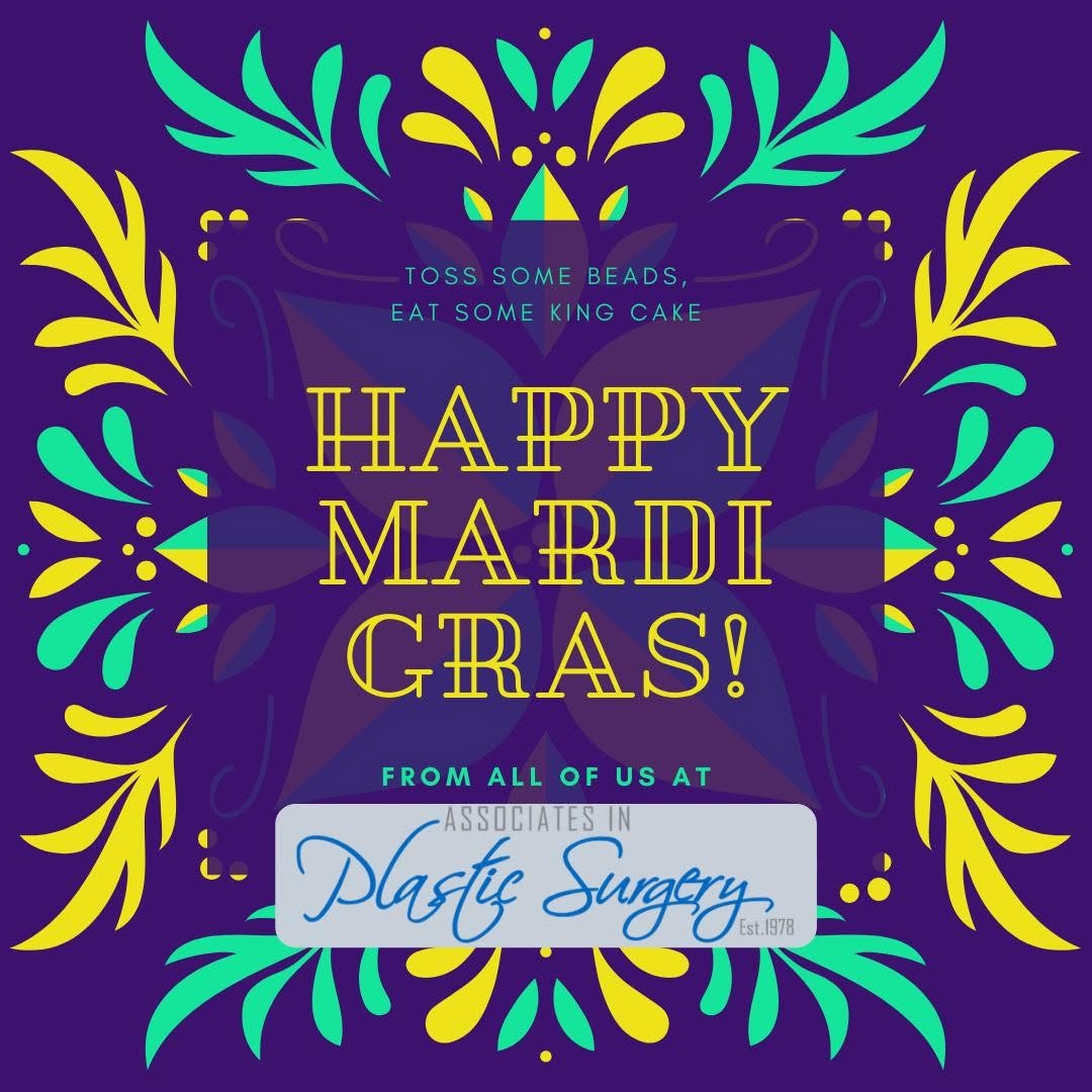 Instagram post by Dr. John Dean: Happy Mardi Gras! Stay safe and warm today whether you're catching beads, chasing chickens, or if it's just another Tuesday. 😊 Call our off…