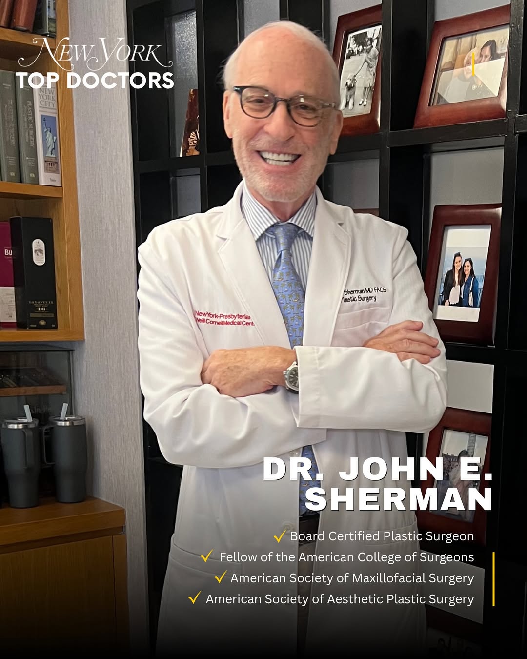 Instagram post by Dr. John E. Sherman: Dr. John E. Sherman brings more than 40 years of experience in plastic surgery, with a commitment to thoughtful care, surgical precision, an…