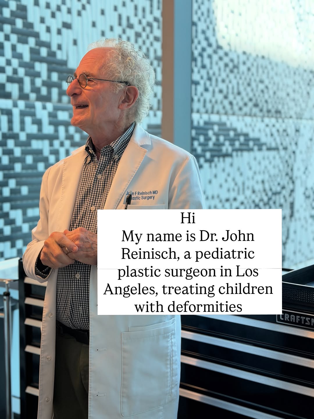 Instagram post by Dr. John F. Reinisch: A little introduction for all the new people here! My name is Dr. John Reinisch, a pediatric plastic surgeon living and working in Los Angel…