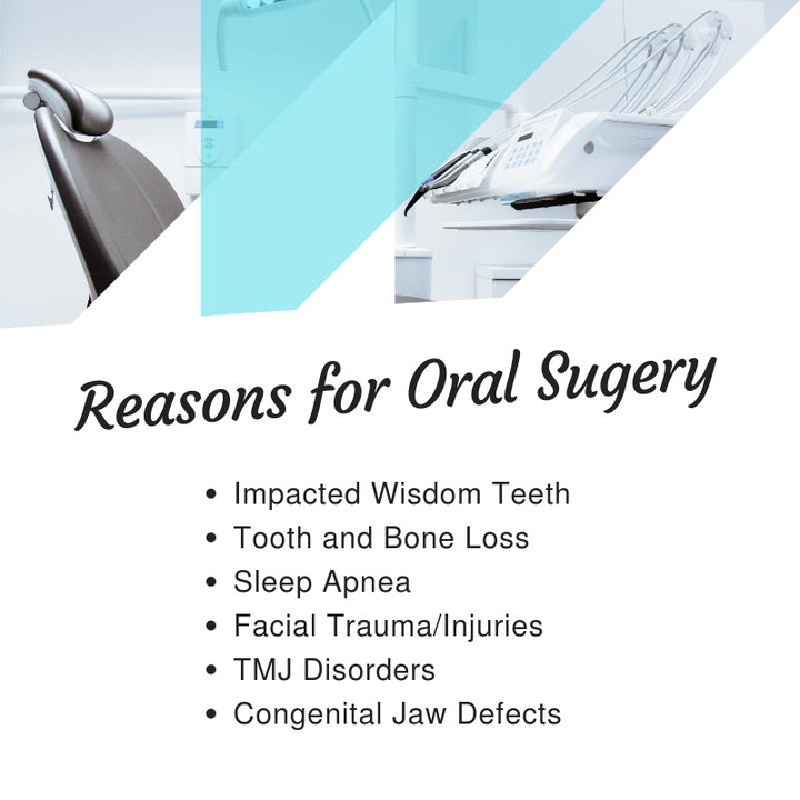 Instagram post by Dr. John Freeman: Do you need oral surgery? Here are a few reasons to visit your oral surgeon: 1) Impacted wisdom teeth 2) Tooth and bone loss 3) Sleep apnea …