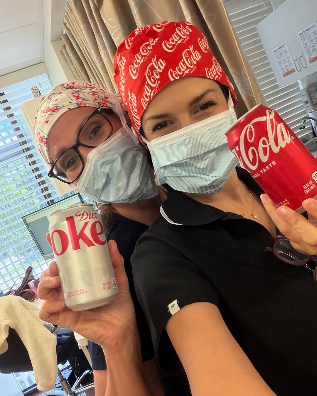 Instagram post by Dr. John G. Westine: The great soda debate with our amazing OR nurses 🤣🤣