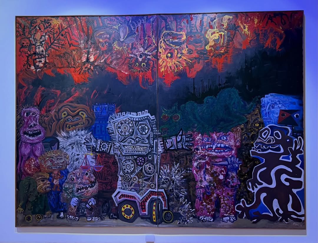 Instagram post by Dr. John M. Roesler: Nightmare of the Unjust (Juanito Laguna’s World Conspiracy upsets the Dream of the Unjust), Antonio Berni, 1961, National Museum of Buenos A…