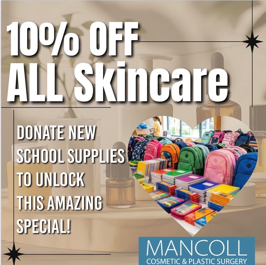 Instagram post by Dr. John Mancoll: ✨ SAVE 10% ON ALL SKINCARE! ✨ Healthy, glowing skin starts with the right products—and now is the perfect time to stock up! 🧴💆♀️ 🎒 Donat…