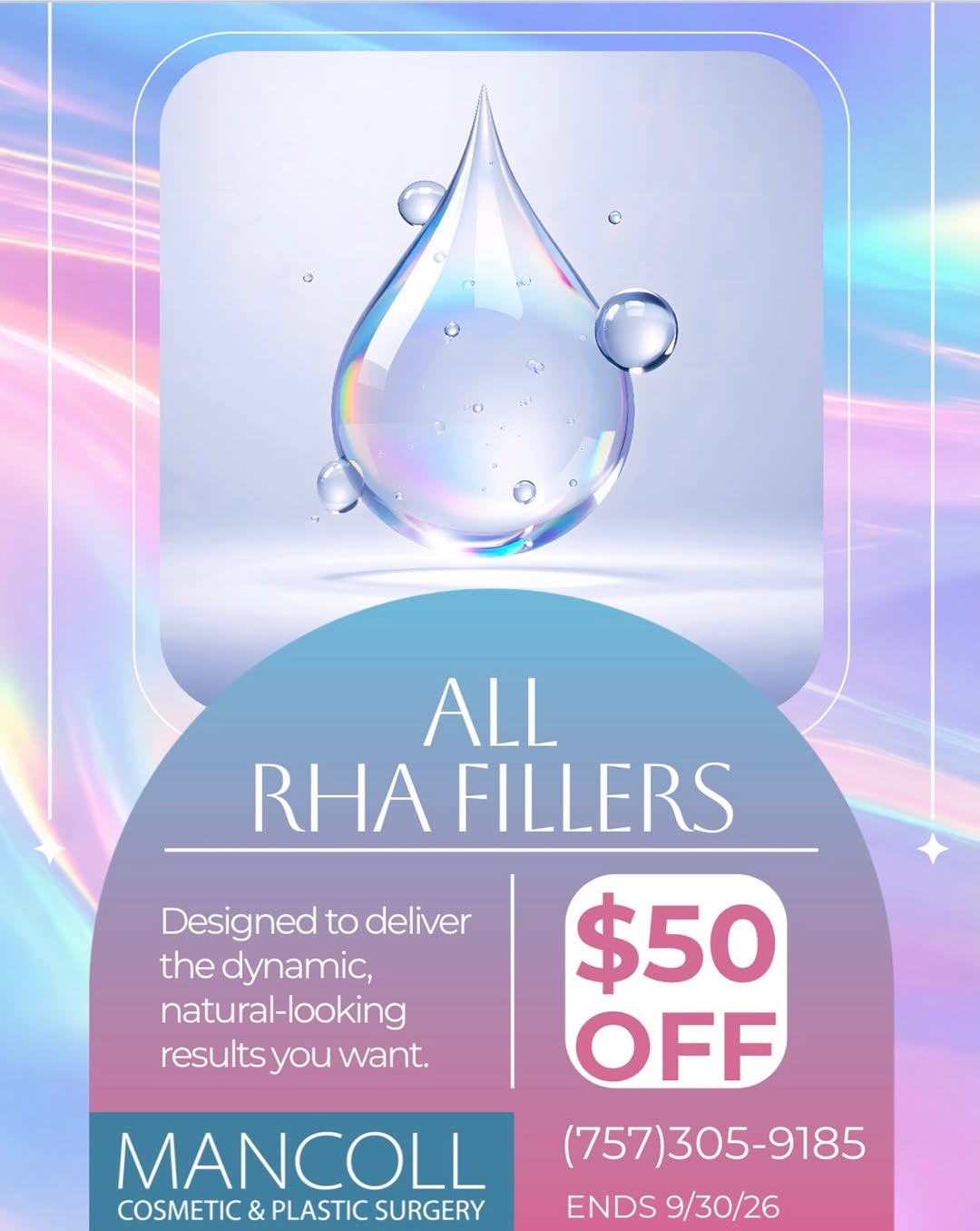 Instagram post by Dr. John Mancoll: ✨💧 A LITTLE FILLER, A LOT OF CONFIDENCE! 💧✨ Ready for a refreshed, natural-looking boost? Now is the perfect time to experience RHA® Fille…