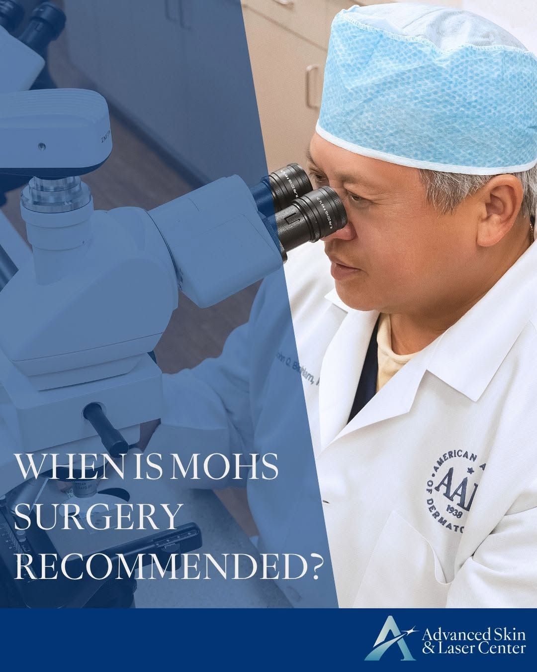 Instagram post by Dr. John Q. Binhlam: Your skin, our passion™ Mohs surgery is one of the most effective treatments for certain types of skin cancer, but when is it recommended? B…