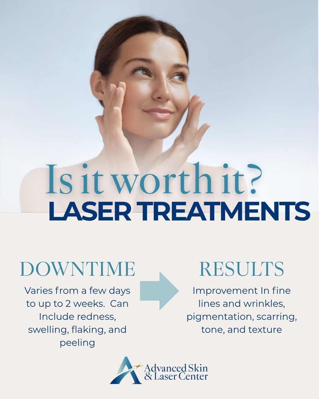 Instagram post by Dr. John Q. Binhlam: Your skin, our passion™ Are laser treatments worth the downtime? For many of our patients, yes! They see incredible results, but there can b…