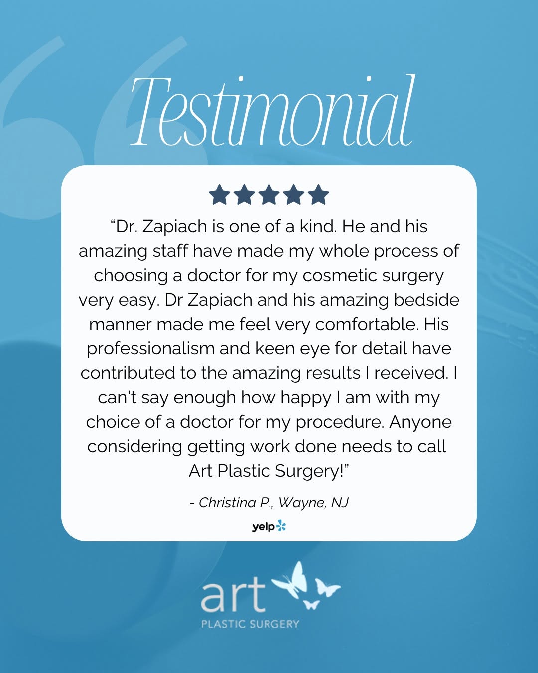 Instagram post by Dr. John T. Cozzone: “His professionalism and keen eye for detail have contributed to the amazing results I received.” 🙌🏽 Thank you for trusting Dr. Zapiach an…