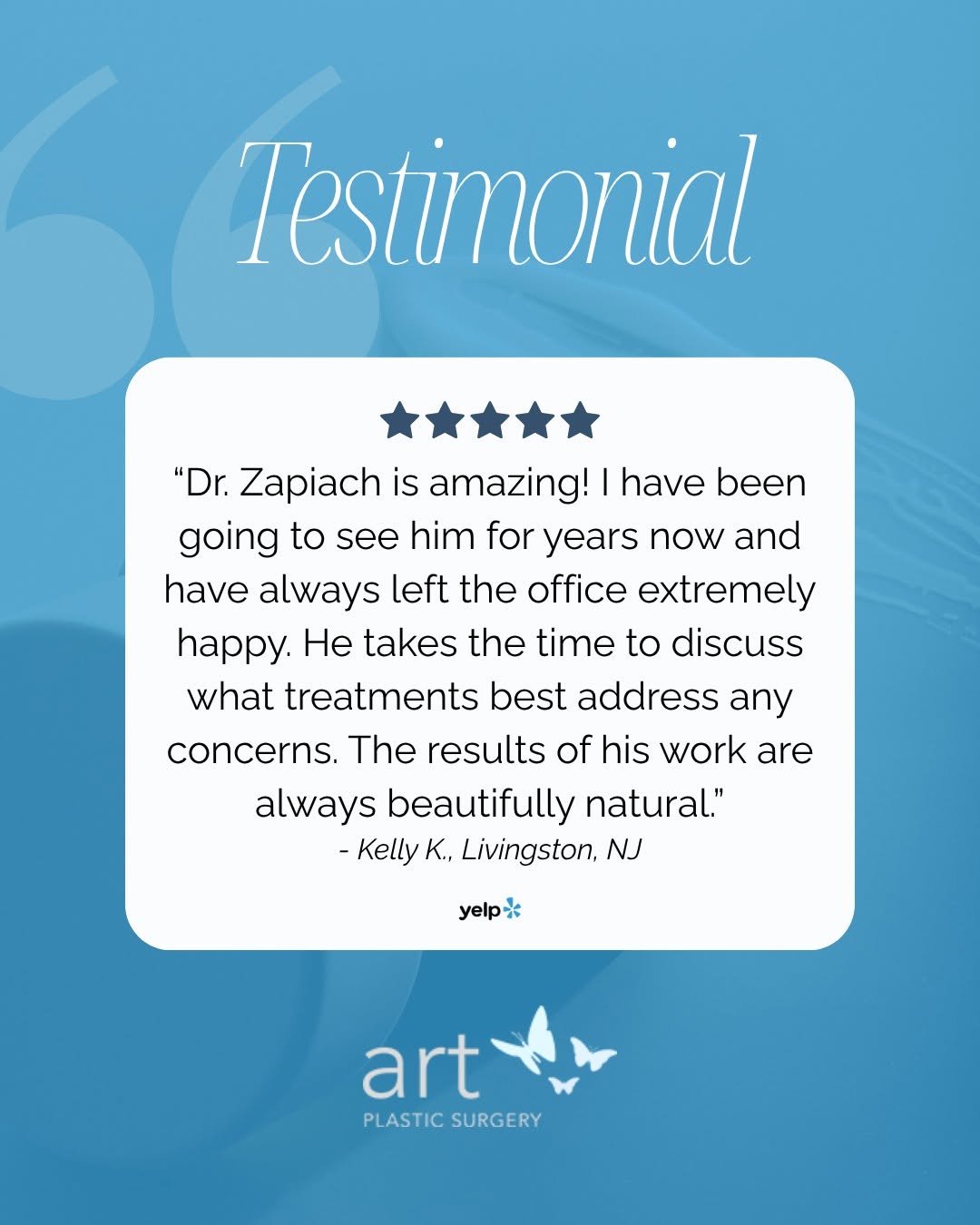 Instagram post by Dr. John T. Cozzone: 💬 “The results of his work are always beautifully natural.” Dr. Zapiach and the team at Art Plastic Surgery are grateful to be part of each…