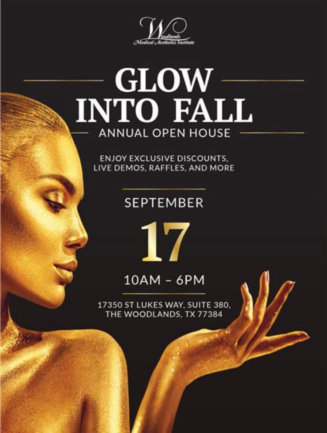 Instagram post by Dr. Johnny J. Peet: We’re less than 1 week from our Glow Into Fall Event! Here’s what’s waiting for you: - 20% off all aesthetic services - 20% off skincare + N…