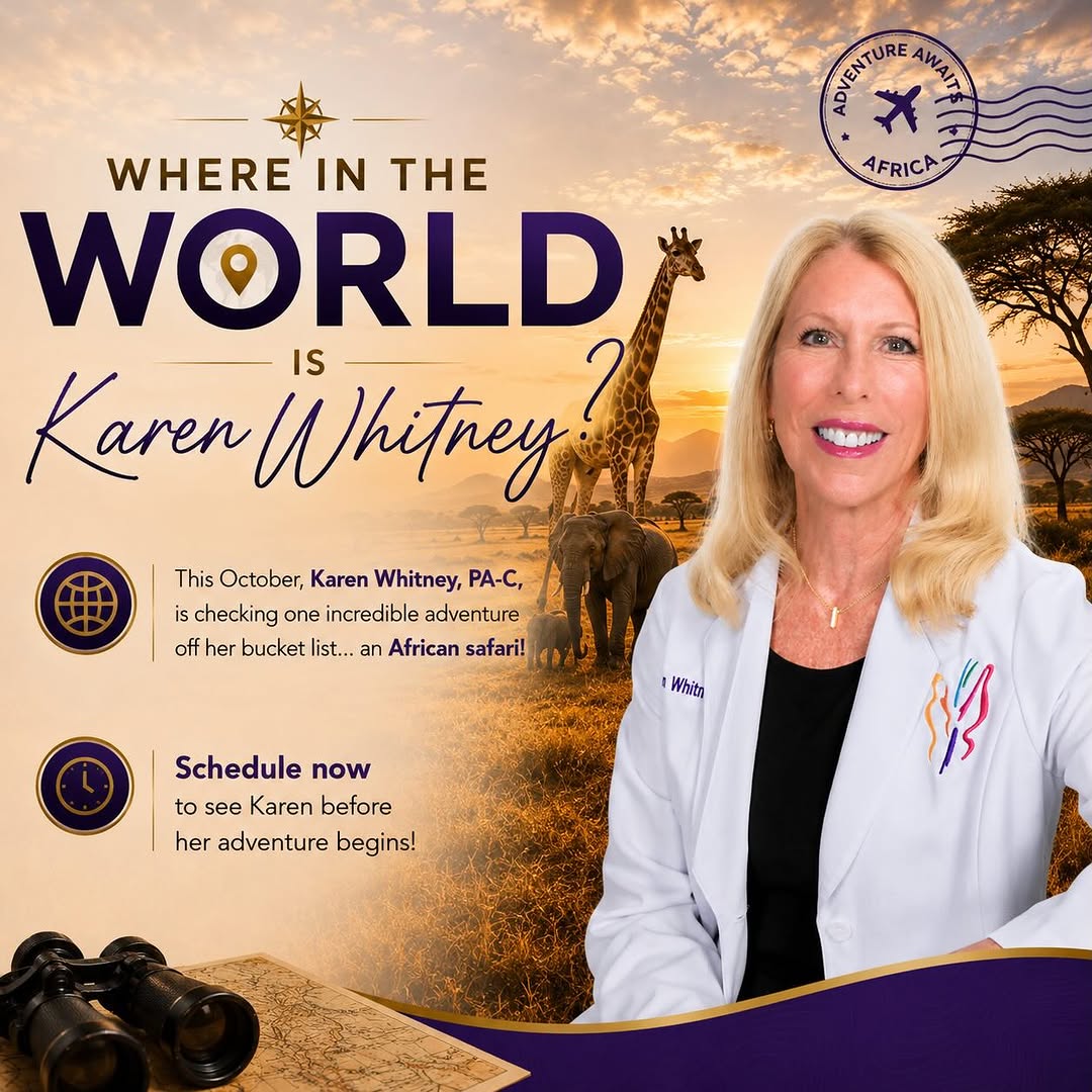 Instagram post by Dr. Jon E. Mendelsohn: Where in the World is Karen Whitney? 🦓 This October, Karen Whitney, PA-C, is checking one incredible adventure off her bucket list… an Afri…