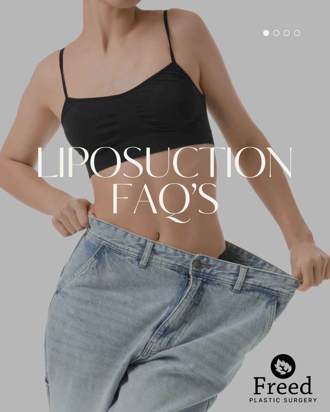 Instagram post by Dr. Jonathan R. Freed: We’re answering questions everyone is thinking but not always asking. Ready to find out if liposuction is right for you? Your transformation…