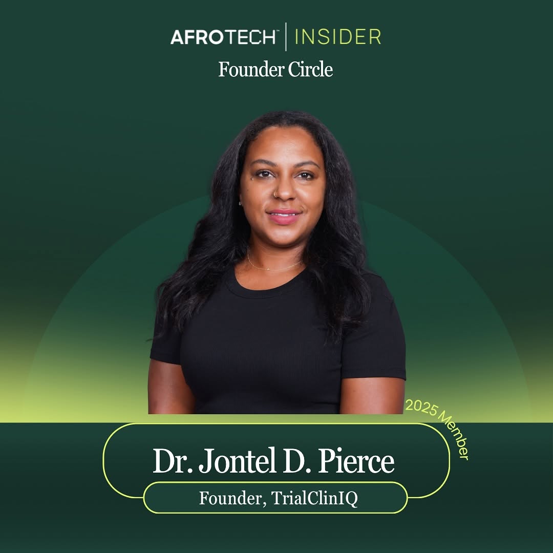 Instagram post by Dr. Jontel Pierce: I’ve officially joined @afro.tech Insider | Founder Circle—an exclusive community of industry leaders shaping the future of tech innovation …