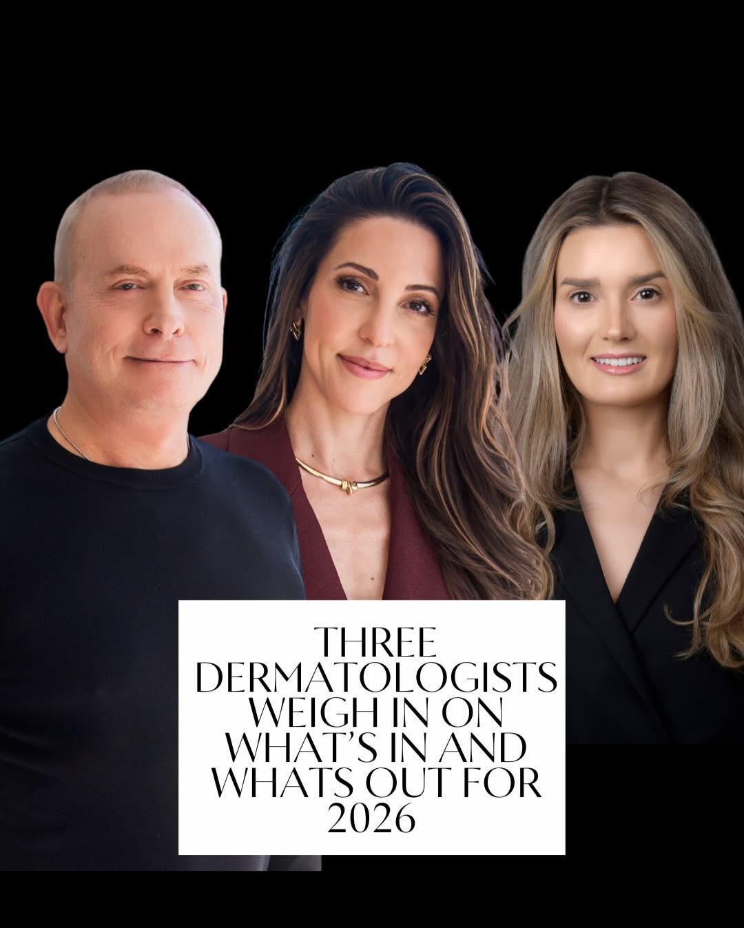 Instagram post by Dr. Jordana Herschthal: Do you agree with what’s in and out?! Let us know your skin goals for 2026! 👇🏼