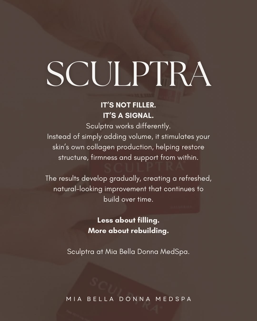 Instagram post by Dr. Joseph C. Camarata: Sculptra isn’t about changing your face, it’s about helping your skin rebuild what time naturally takes away. Unlike traditional filler, Scu…