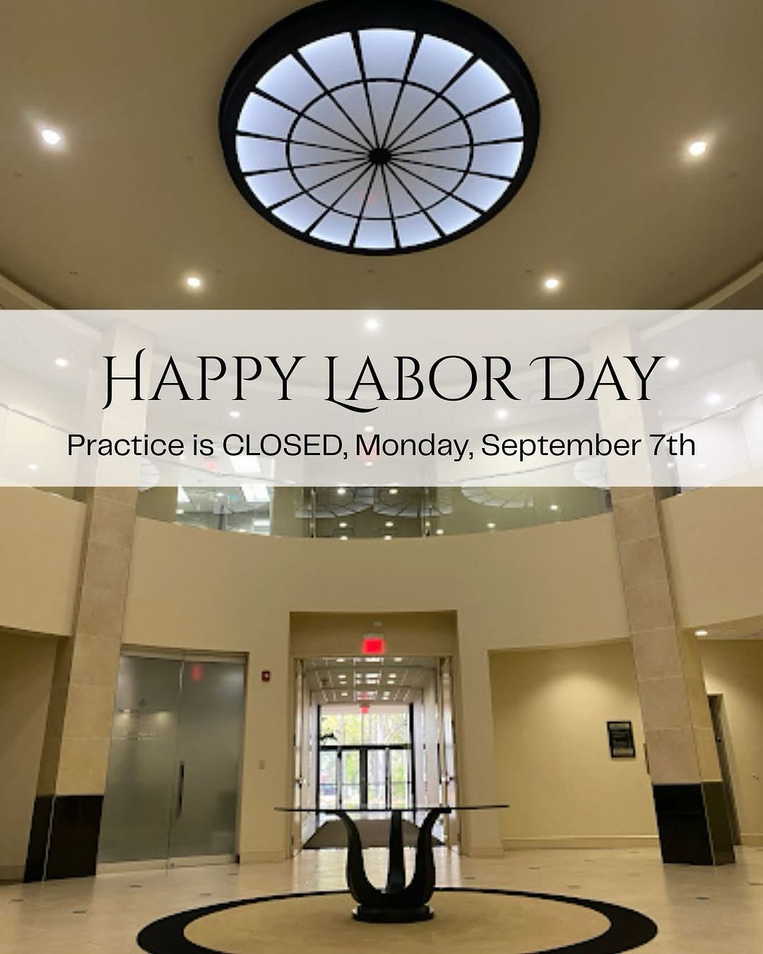 Instagram post by Dr. Joseph P. Lupo: Closed for Labor Day because even superheroes need a day off!!🎉