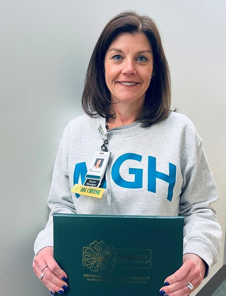 Instagram post by Dr. Joseph P. McCain, D: Brie L. Trefrey, MSN, RN, DNC, of Mass General, received the DAISY Nurse Leader Award for excellence in nursing leadership. @TheDAISYFoundat…