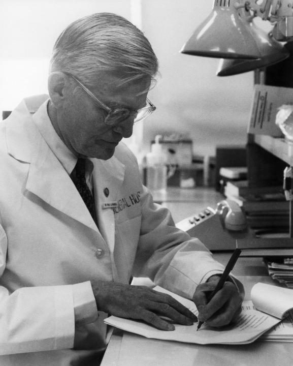 Instagram post by Dr. Joseph P. McCain, D: Remembering Paul Russell, MD, a pioneering surgeon whose groundbreaking work helped transform organ transplantation. Dr. Russell performed h…