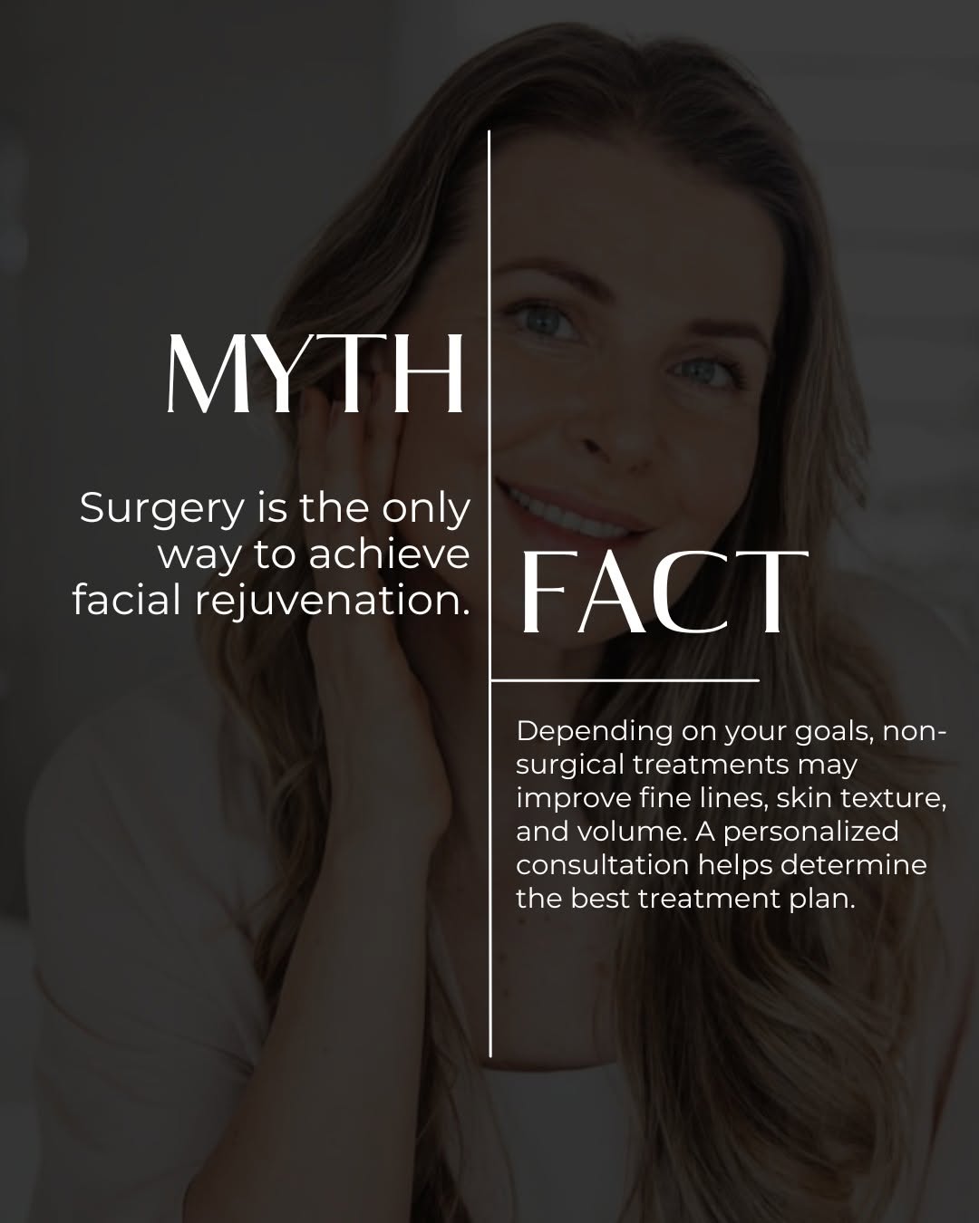Instagram post by Dr. Joseph R. Barnthouse: Myth: Surgery is the only way to achieve facial rejuvenation. #FacialRejuvenation #SkinRejuvenation