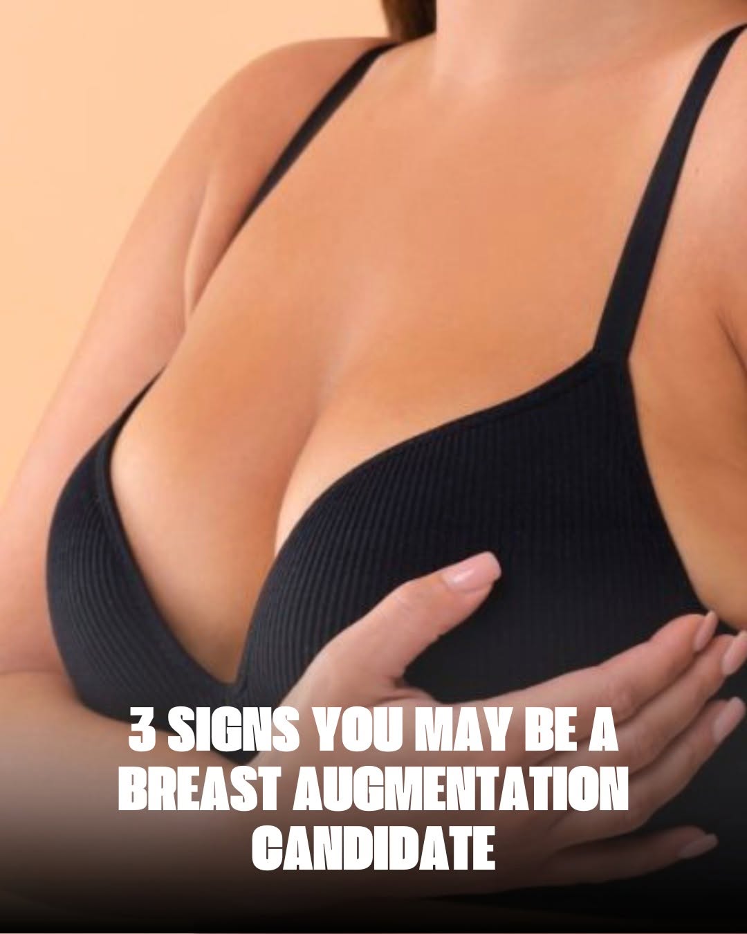 Instagram post by Dr. Joseph R. Barnthouse: 3 Signs You May Be a Breast Augmentation Candidate • You want increased breast volume • You’re looking to improve breast symmetry • You unde…