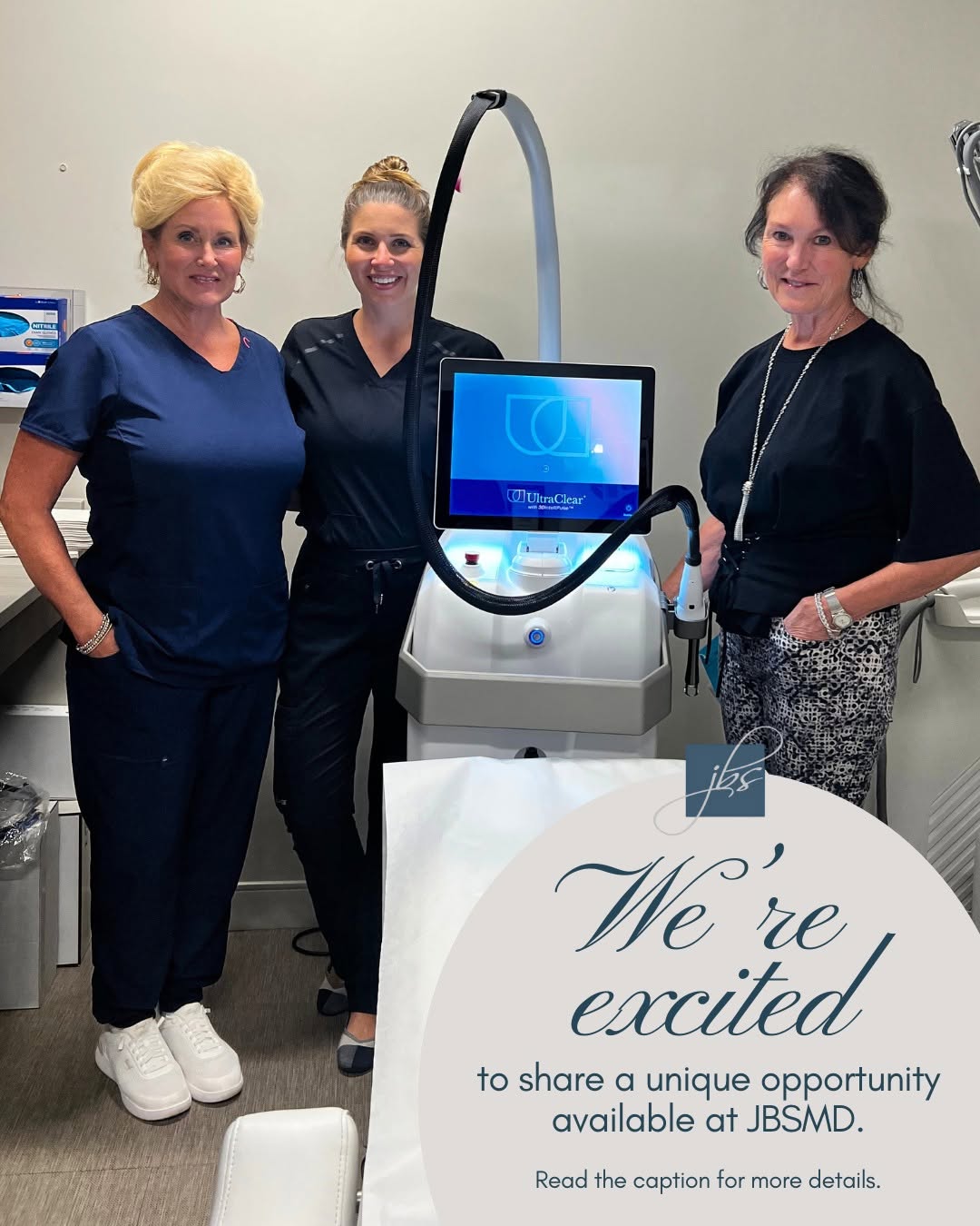 Instagram post by Dr. Julene Samuels: Our UltraClear® Skin Laxity Study has officially launched, and you could be selected to participate! Our team is dedicated to expanding trea…