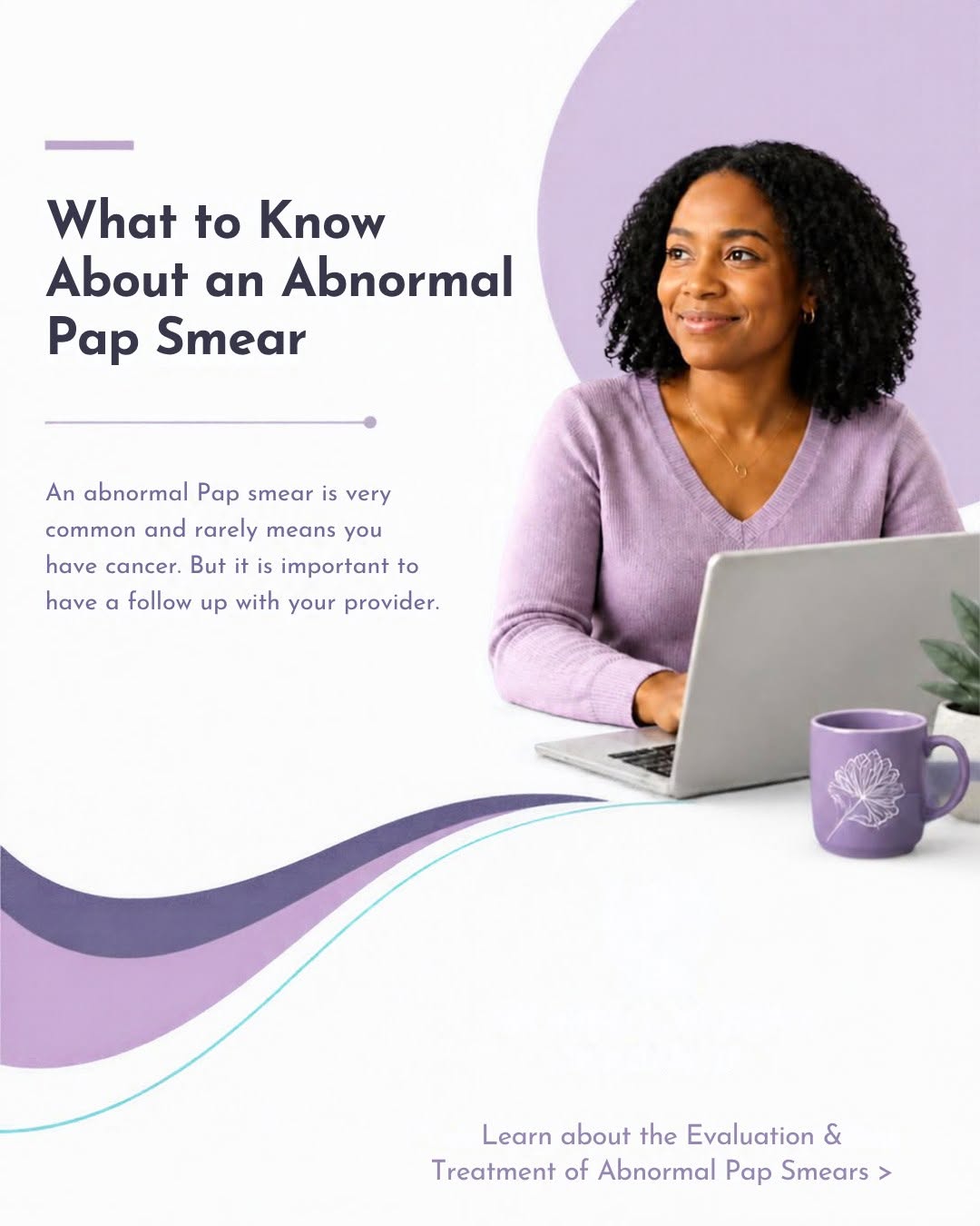Instagram post by Dr. Jules Feledy, Jr.: Abnormal Pap smear results can be concerning. The good news is that an abnormal Pap smear is almost never a diagnosis of cervical cancer. In…