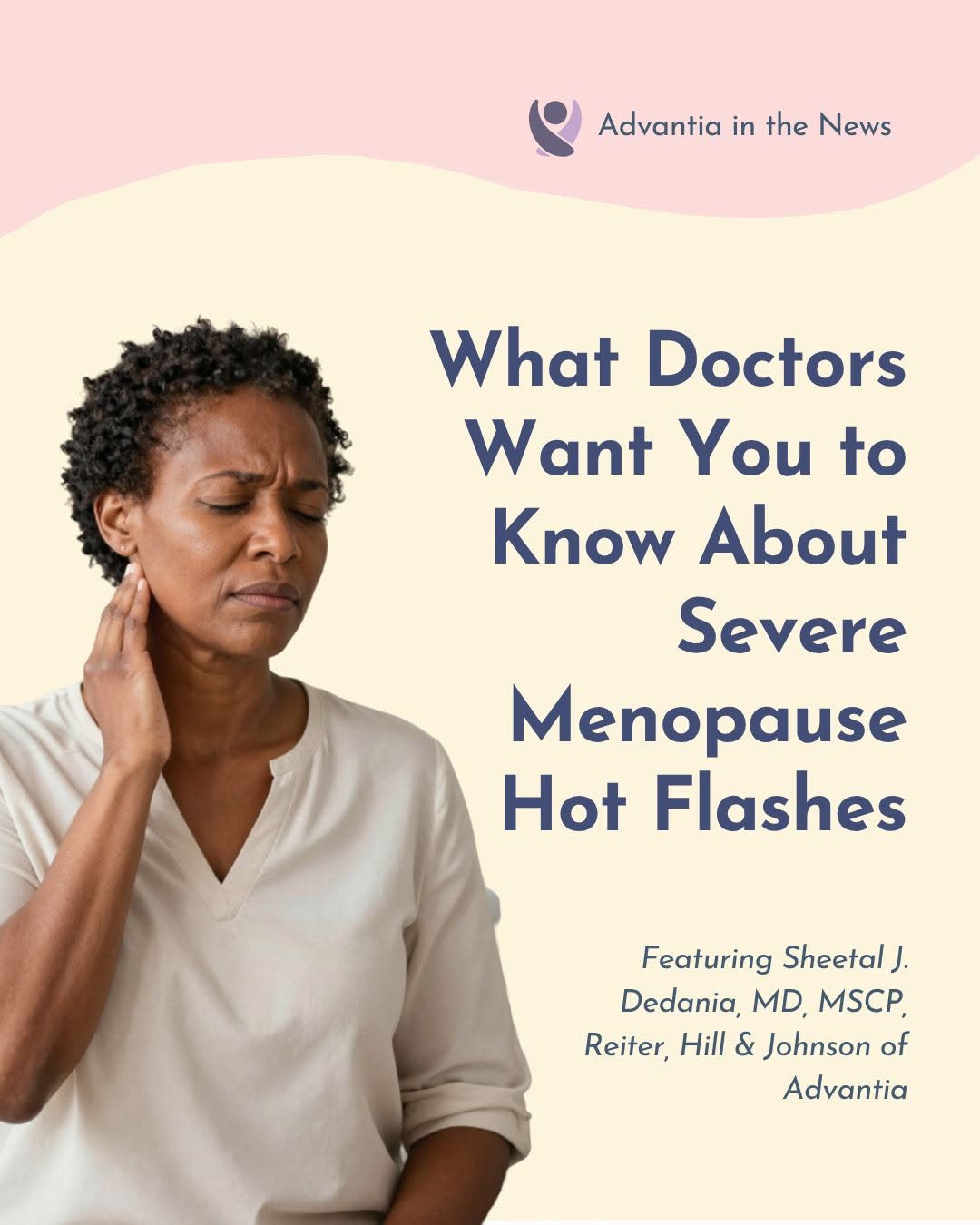 Instagram post by Dr. Jules Feledy, Jr.: About 80% of women experience hot flashes during menopause, but their experiences can vary significantly. Learn more about severe hot flashe…