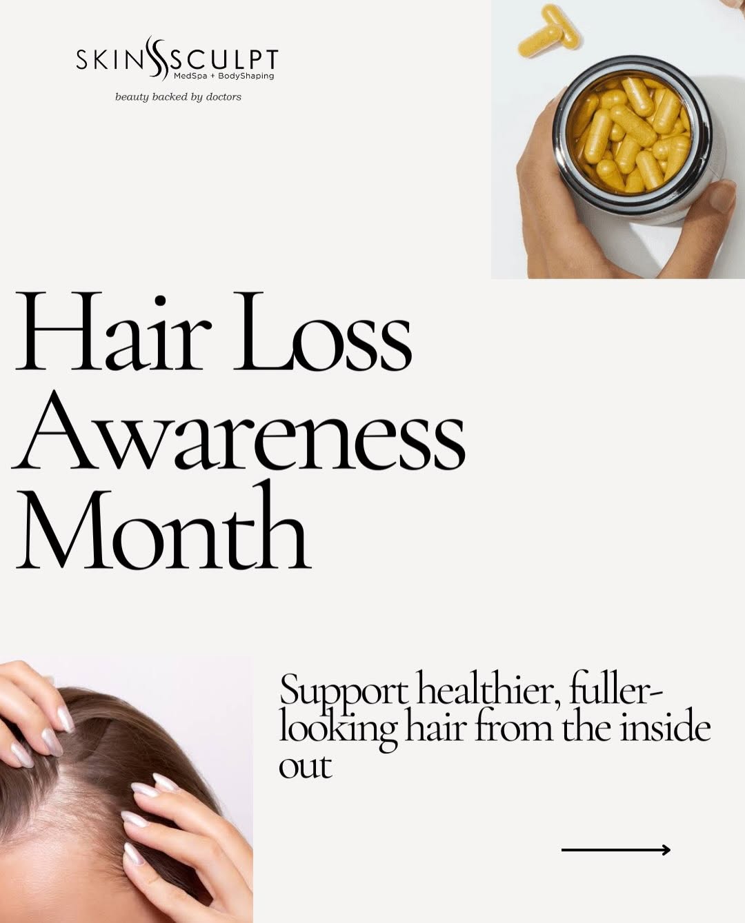 Instagram post by Dr. Julie A. Maughan: Hair Loss Awareness Month. 💌 Understanding hair loss is the first step toward healthier, fuller-looking hair. Hair thinning is incredibly c…