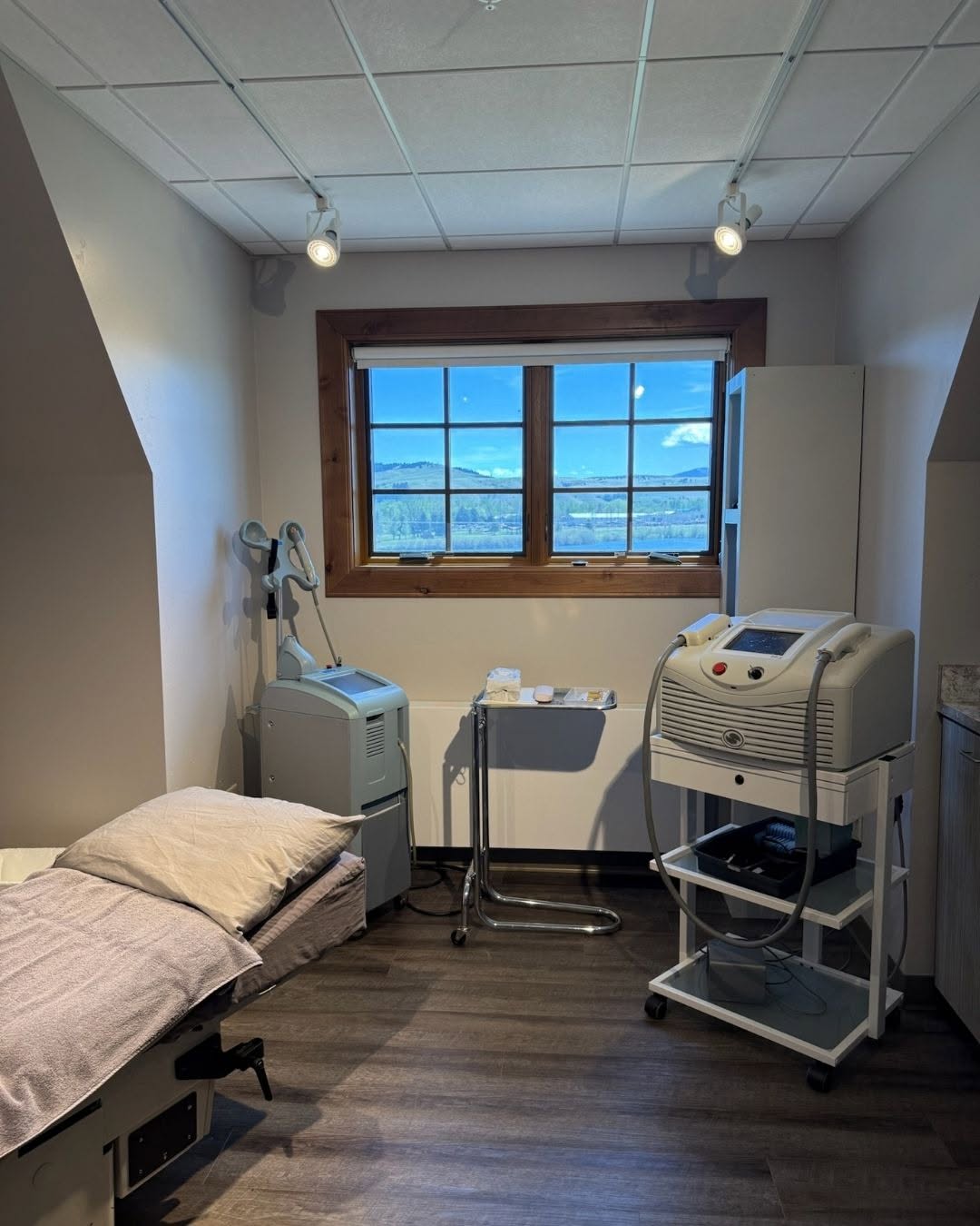 Instagram post by Dr. Julie Reil: Where advanced technology meets personalized care. 💙 Every treatment room at Shiloh Medical Clinic is designed with your comfort in mind, c…
