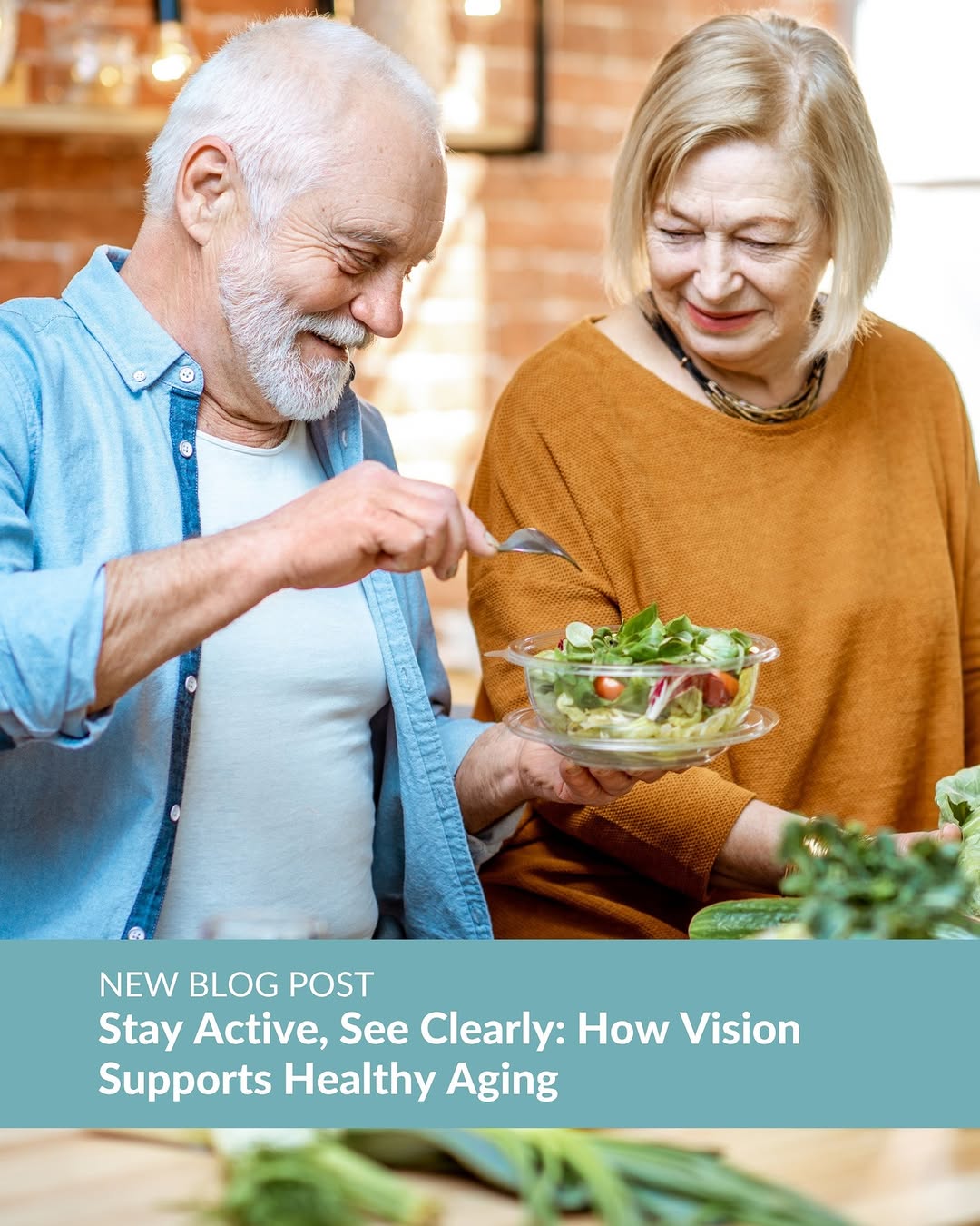 Instagram post by Dr. Justin Hellman: Clear vision plays an important role in staying active and independent as you age. 👁️ Changes in vision can affect everyday activities like…
