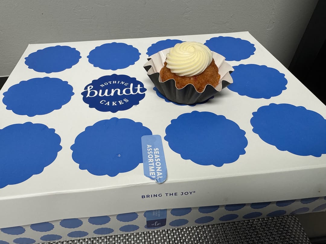 Instagram post by Dr. Justin M. Jones: Huge thank you to #nothingbundtcakes for the awesome treats !!!! 😍
